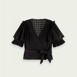 Scotch & soda Broderie Anglaise top XS S 100% cotton